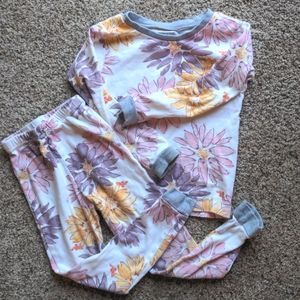 Burt's bees kids floral pajamas